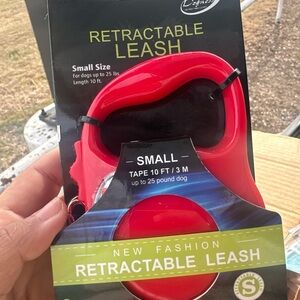 Red Retractable Leash - for Small pets